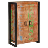 Highboard with Doors Brown Solid Reclaimed Wood and Metal 4104768