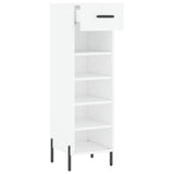 Shoe Cabinet White 30x35x105 cm Engineered Wood 829684