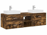 Bathroom Cabinet Set 3 pcs Smoked Oak 49.5 x 41 x 62.5 cm 3405839