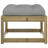 Garden Footstool Grey, Natural Wood 844703
