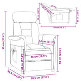 Massage Chair Cream 70.5 x 96.5 x 95 cm Fabric and metal 348411
