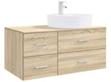 Bathroom Furniture Set 2 pcs Sonoma Oak Engineered Wood 3403986