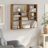 Wall Shelf Old Wood 90x16x78 cm Engineered Wood 856069