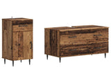 2 Piece Bathroom Cabinet Set HAARLEM Old Wood Engineered Wood 3417700