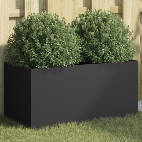 Planter Black 62x30x29 cm Steel 841589
