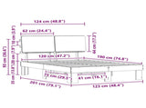 Bed Frame with Upholstered Headboard Light Grey 120 x 190 cm 877364