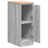 Garage Storage Cabinet Grey Sonoma 30x51x85 cm Solid Wood Pine 860558