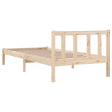 810067 Bed Frame without Mattress Solid Wood 90x200 cm