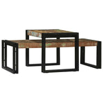 Coffee Table 2 pcs Multicolour Solid reclaimed wood 4104723