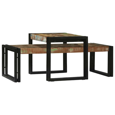 Coffee Table 2 pcs Multicolour Solid reclaimed wood 4104723