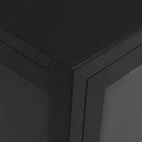Sideboard Black 105x35x70 cm Steel and Glass 336067
