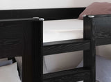 Bunk Bed for Kids Black Oak 90 x 200 cm Engineered Wood 3410412