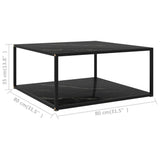 Coffee Table Black 80x80x35 cm Tempered Glass 322895