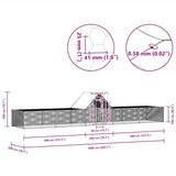 Chicken Coop 10x2x2 m Galvanised Steel 144563