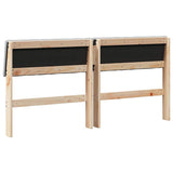 Upholstered Headboard Light Grey 160 cm Solid Pine Wood 879219
