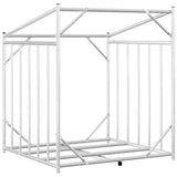 Firewood Rack with Rain Cover 100.5x80.5x110.5 cm Galvanised Steel 4104938