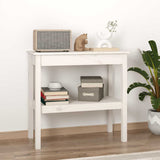 Console Table White 80x40x75 cm Solid Wood Pine 814305