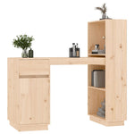 ZNTS Desk 110x53x117 cm Solid Wood Pine 814509