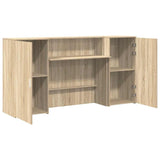 Reception Desk Sonoma Oak 200x50x103.5 cm Engineered Wood 3324216