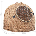 ZNTS Cat Transporter 60x45x45 cm Natural Willow 170909