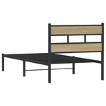Metal Bed Frame without Mattress Sonoma Oak 80x200 cm 4017093