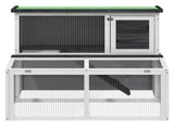 Rabbit Hutch Grey 102x90x84.5 cm Solid Wood Pine 172284