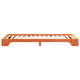 Bed Frame Brown 80 x 220 cm Solid Pine Wood 872913