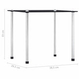 Nesting Tables 3 pcs Black Tempered Glass 249527