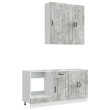 Kitchen Unit KALMAR 5 pcs Concrete Grey Engineered Wood 3438248
