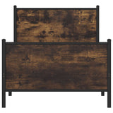 Metal Bed Frame without Mattress Smoked Oak 80x200 cm 4007676