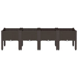 Garden Planter with Legs Brown 160x40x42 cm PP 367905