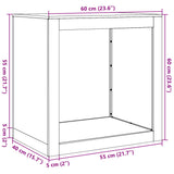 Firewood Rack 60x40x60 cm Weathering Steel 851009