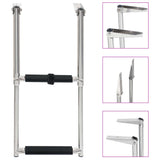 Folding Boarding Ladder 2-step Stainless Steel 92373