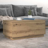 Coffee Table with LED Lights Artisan Oak 90x50x40 cm 857723