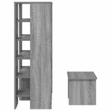 Shoe Cabinet with Shelf 2 pcs Grey Sonoma Engineered Wood 8000385