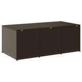 Garden Storage Box Poly Rattan 180x90x70 cm Brown 46478