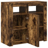 Sideboard with LED Lights Smoked Oak 80x35x75 cm 815729