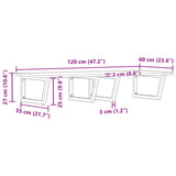 Basin Shelf Wall Mounted Steel and Solid Wood Acacia 3302931