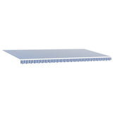Retractable Awning Manual Blue and White 600 x 300 cm 3081611