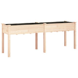 Planter with Liner 203x53x76 cm Solid Wood Fir 364239