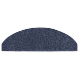 Stair Mats Self-adhesive 30 pcs 65x21x4 cm Blue Half Round Large 3365660
