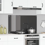 Kitchen Backsplash Dark Grey 110 x 60 cm Tempered Glass 42001312