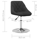Swivel Dining Chairs 2 pcs Black Velvet 335280