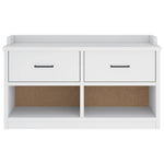 ZNTS Hallway Bench SANDNES White 87x40x50 cm Solid Wood Pine 4010462