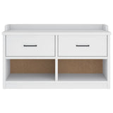 Hallway Bench SANDNES White 87x40x50 cm Solid Wood Pine 4010462