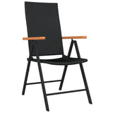 ZNTS 9 Piece Garden Dining Set Black 3099124