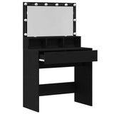 Dressing Table Black Oak 80 x 41 x 134.5 cm Engineered Wood 871539