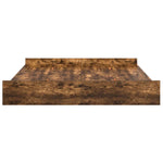 Storage Bed Frame Smoked oak 200 x 200 cm Engineered wood 3335265