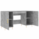Desk Concrete Grey 140x50x75 cm Engineered Wood 829536