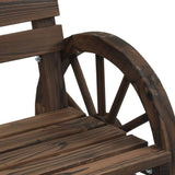 Garden Chair Set of 2 Burnt wood Solid fir wood Standard 365102